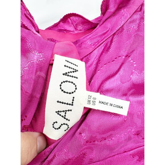 SALONI Daybreak Jacquard Silk-Blend Mini Dress 8 - Picture 3 of 6